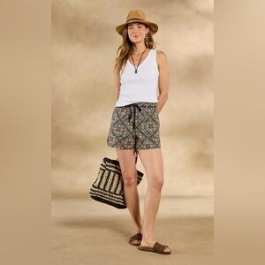 Sundance Women’s Kai 100% Cotton Pull On Short Black Onyx Print Size Large NWT